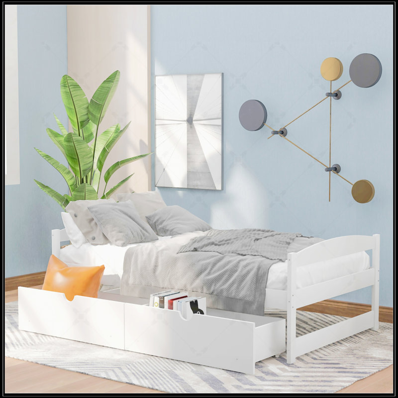 Platform Bed, White