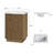 24" Single Bathroom Vanity With Fluted Panel Design And  Ceramic Sink-1108493372