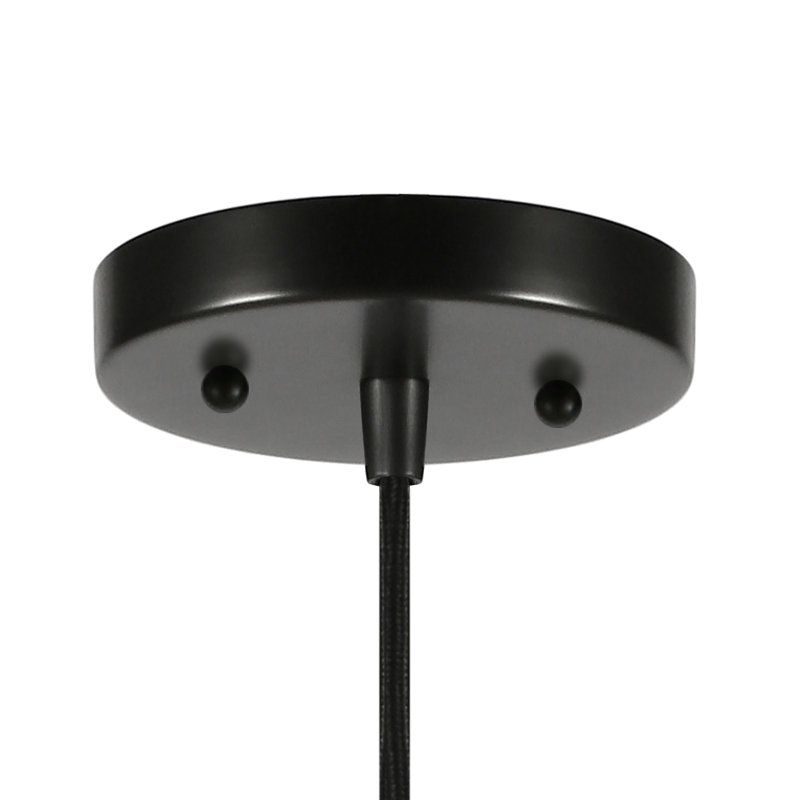 Luminaire suspendu conique 1 lumière Shaunelle, Noir, noir, noir, noir