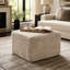 Pouf carré rembourré en velours côtelé, repose-pieds moelleux pour la décoration du salon et de la chambre à coucher-1011501063