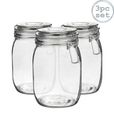 Argon Tableware - Glass Storage Jars - 1 Litre