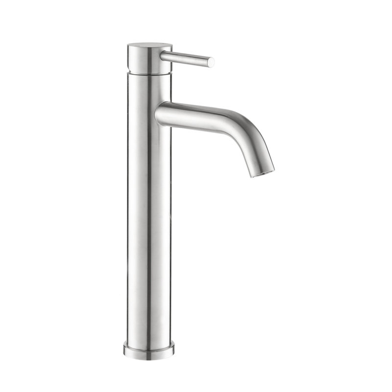 Option de robinet de lavabo en nickel brossé - Robinet de lavabo de salle de bain moderne à une poignée, Nickel brossé