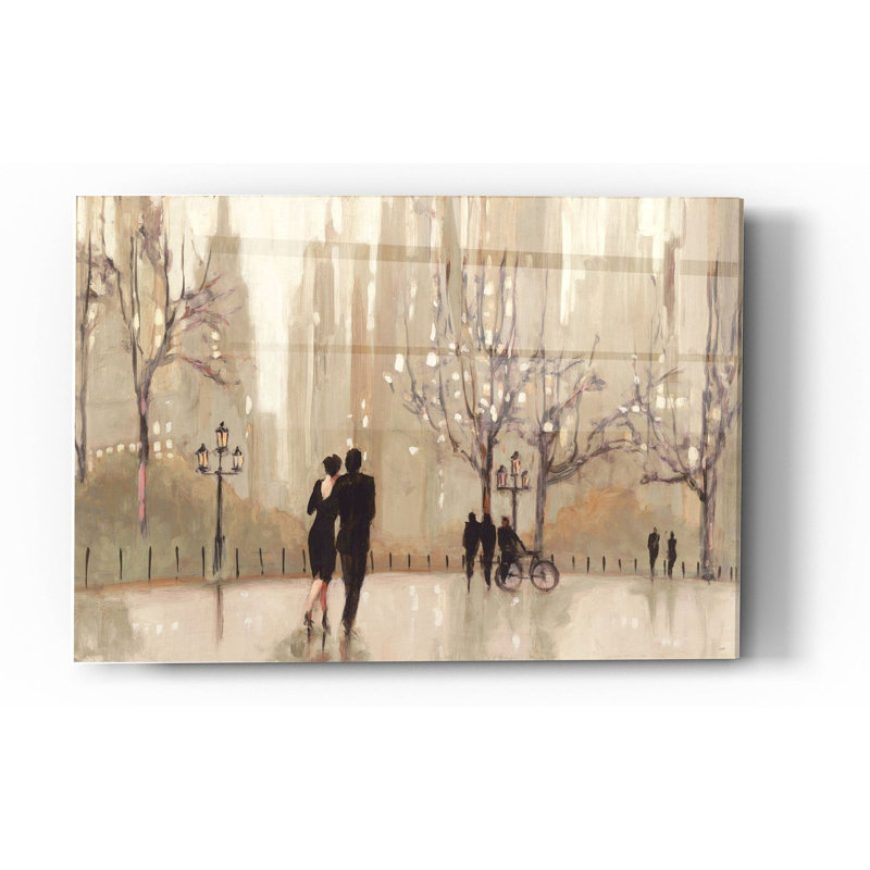 «An Evening Out Neutral» par Julia Purinton, art mural en verre acrylique, H 24 po x l 36 po x P 0,2 po