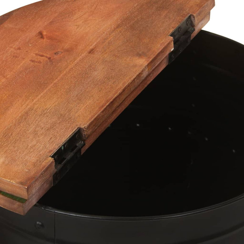 Table basse Kidus, Noir , 23,6 po x 15,7 po