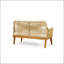 Ensemble de conversation avec causeuse, table basse et 2 fauteuils club pour la détente élégante Annisa
