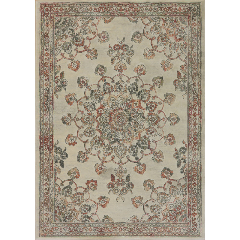 Tapis oriental beige / bronze Fallinerlea, Rectangle 2 pi x 3 pi 11 po