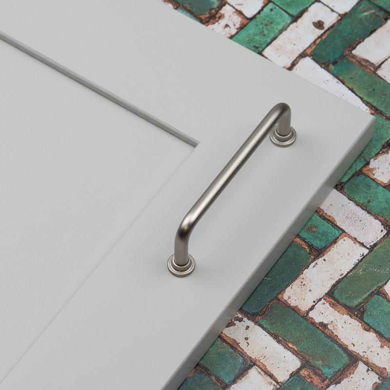 Brushed Nickel Slim Pipe Handles, 96mm