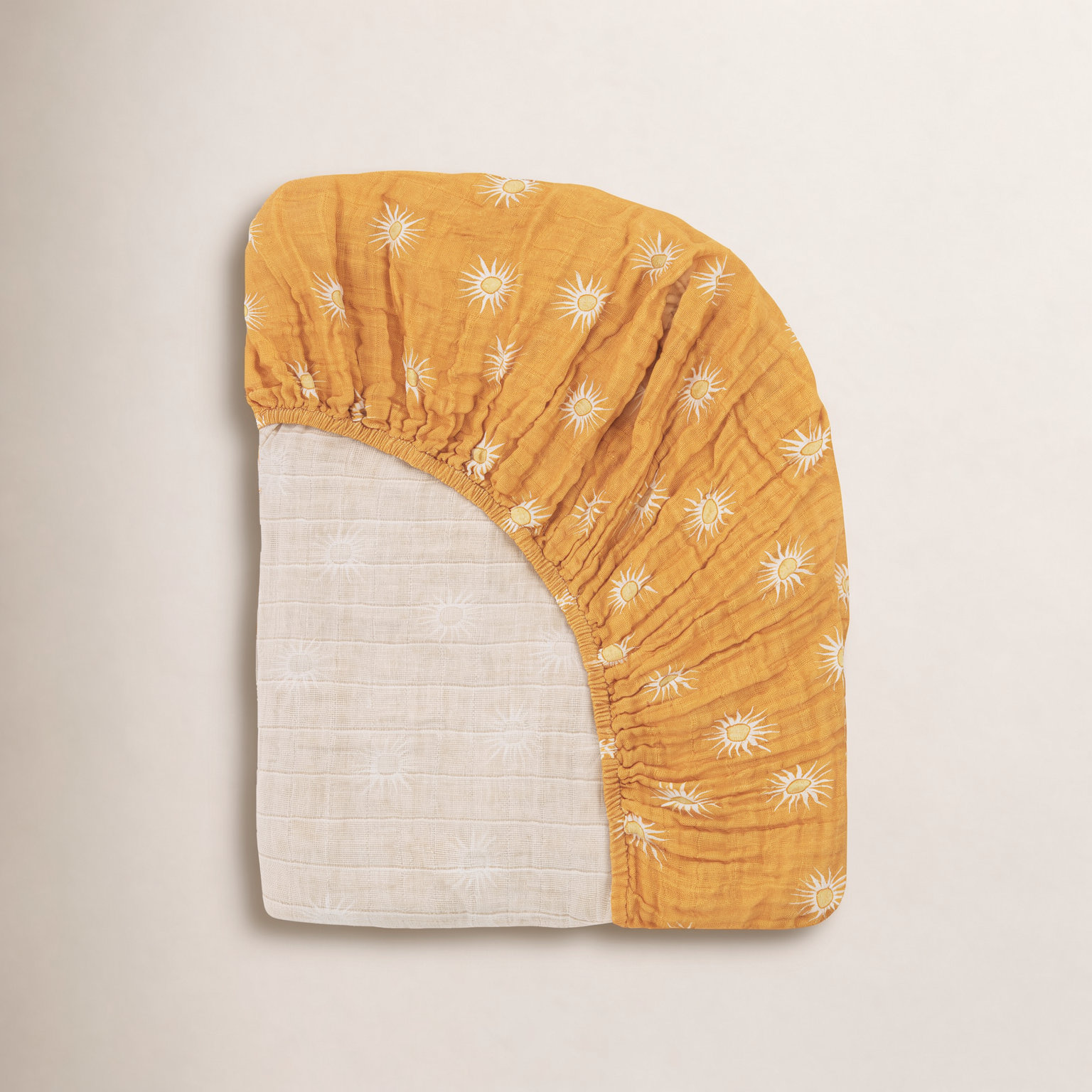 Golden Hour Muslin Crib Sheet