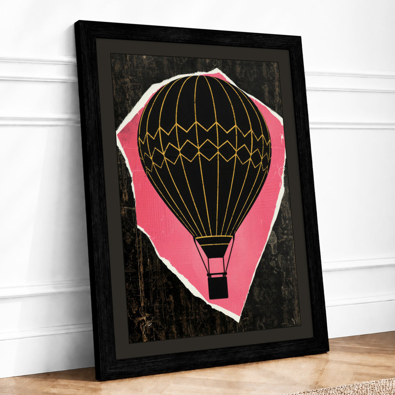 Golden Ascent Art Deco - Framed Print, A3 - 42.0 x 29.7 cm, Black