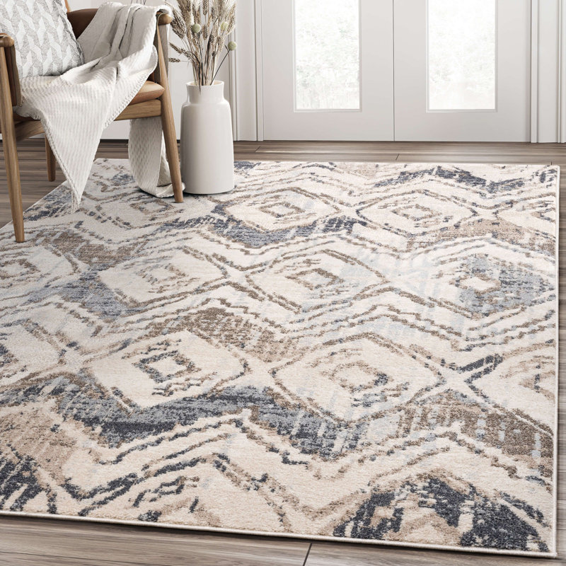 Tapis brun Ikat Artella SAH130A, Rectangle 7 pi 9 po x 10 pi 2 po