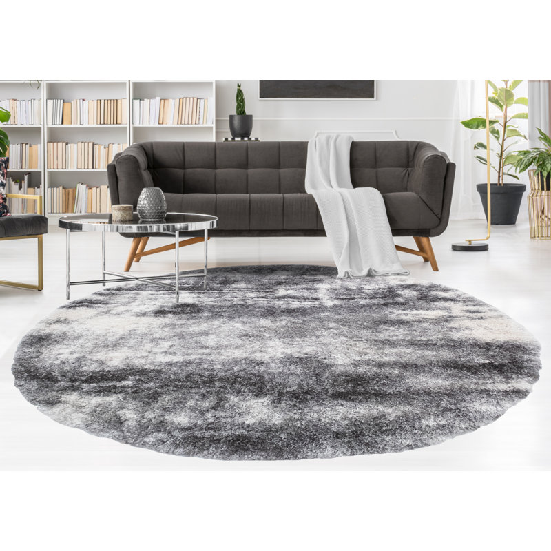 Alban Performance Abstract Indoor Rug, Round 5'