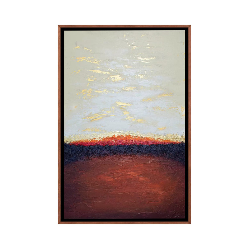 Deep Emergence - Print on Canvas, 66.04 cm H x 45.72 cm W, Classic Brown Wood Framed