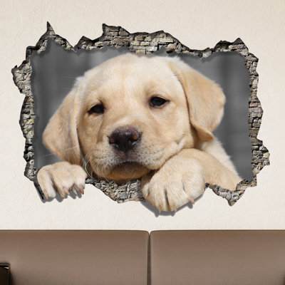 Décalcomanie murale « view through the 3d dog »