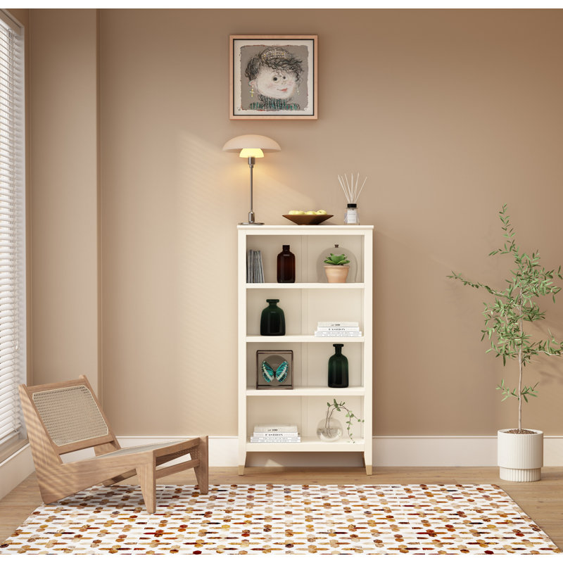 Ludwicka 127cm H x 69cm W Standard Bookcase, White