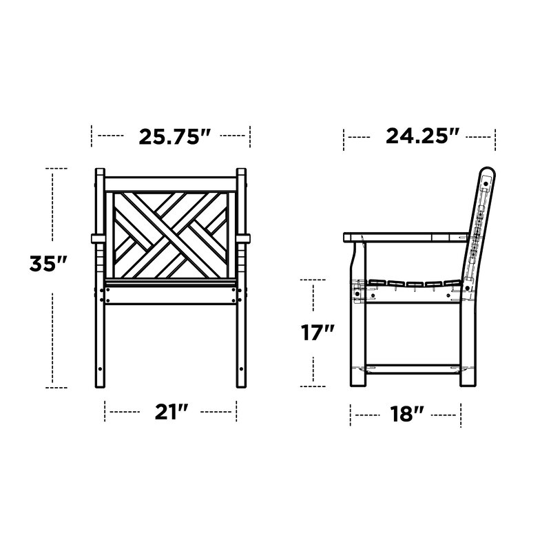 POLYWOOD® Chippendale Garden Arm Chair & Reviews | Wayfair