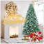 Arbre de Noël en PE / PVC - 3268 pointes, branches articulées, aspect naturel, support en métal stable, décoration des Fêtes facile à assembler