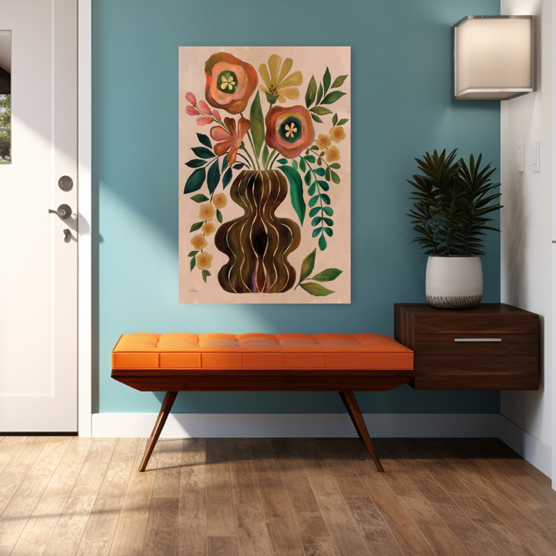 Funky Bouquet, art floral contemporain, H 48 po x l 32 po