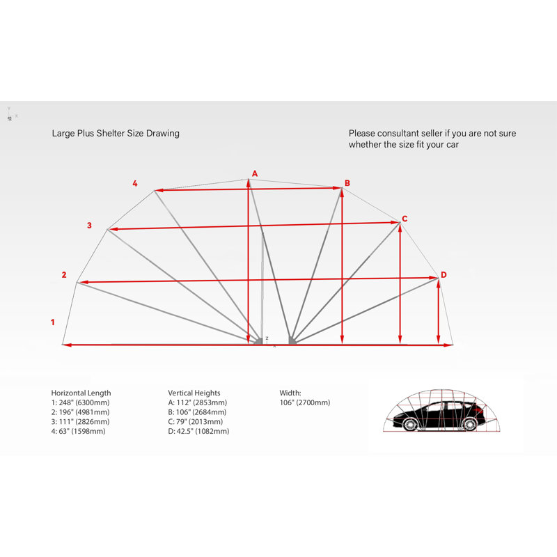 Abri d'auto pliable Ikuby pour camion VUS - Cadre galvanisé robuste, housse imperméable Oxford, pour Ford F-150 / Ram 1500 / Silverado 1500 / classe B Rv (L 228 po x l 102 po x H 81,5 po)