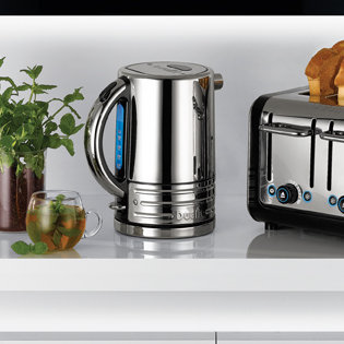 Dualit 2300W 1.5L Architect Kettle, Brushed Stainless Steel/Black