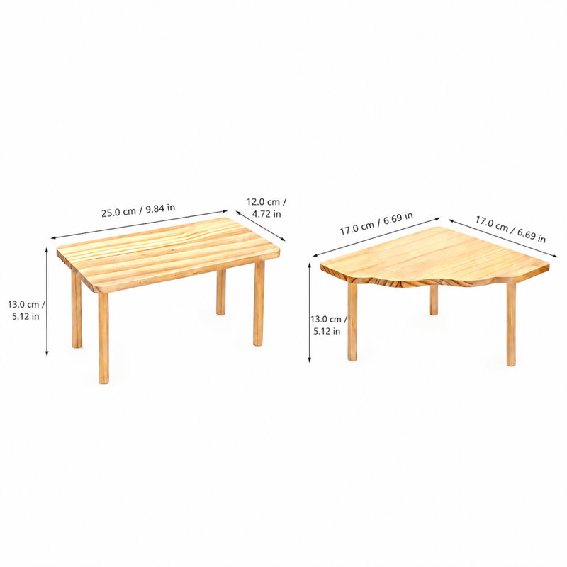 Ensemble de 2 corniches en bois Hamster, beige