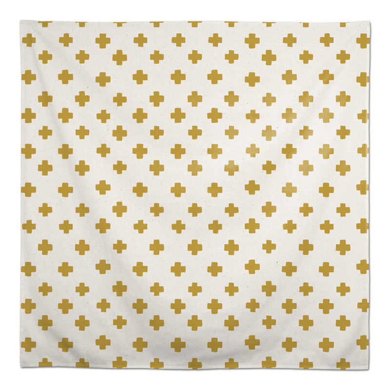 Swiss Cross Pattern Yellow 2 Tablecloth, Yellow