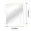 Miroir mural doré pour salle de bain 30 po x 36 po (miroir seulement inclus)-772166328