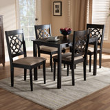 Beachem 4 - Person Solid Wood Top Four Leg Dining Set