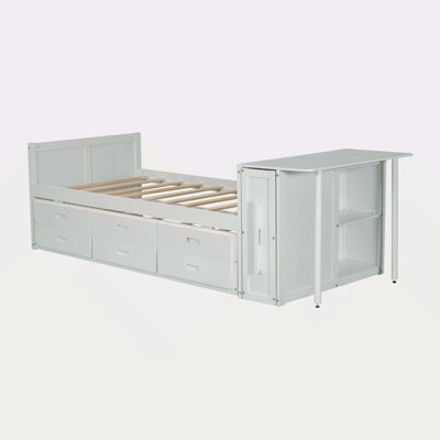Lit plateforme multifonctionnel en bois Kitzie