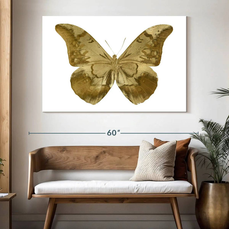 Brampt papillon doré III, H 34 po x l 51 po