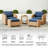 Tiaka 2-Person Swivel Outdoor Swivel Seating Group with Ottomans-36039110-36039113