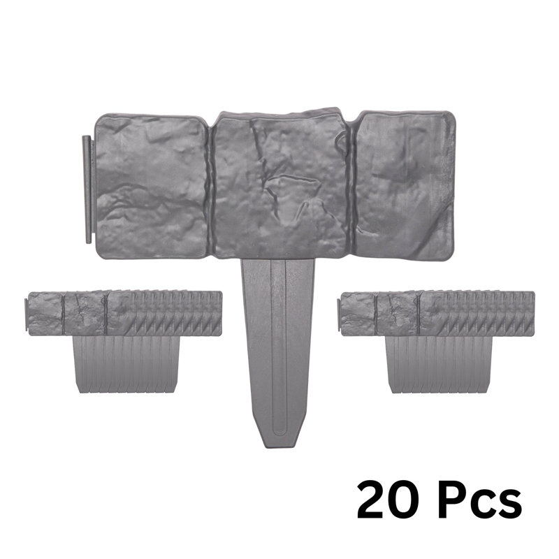 Caullin 25cm H x 23cm W Plastic Lawn Edging