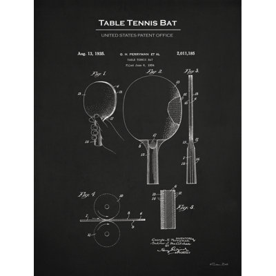 " Table Tennis Bat Patent " by Susan Ball