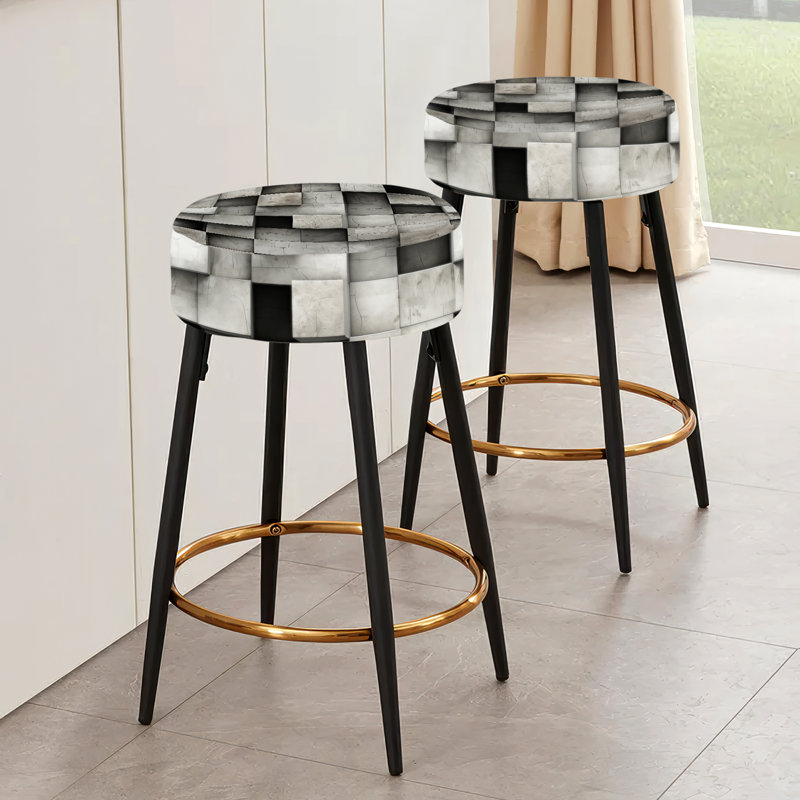 Ensemble de 2 tabourets de bar architecturaux en béton