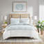 Ensemble de housse de couette mini blanc double / grand
