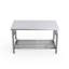 Table de préparation en acier inoxydable de 48 po x 30 po NSF, table de travail pliante commerciale avec tablette inférieure, capacité de 500 + 420 lb, sans assemblage, portable pour la cuisine de restaurant, le camion de nourriture, le camping et la maison
