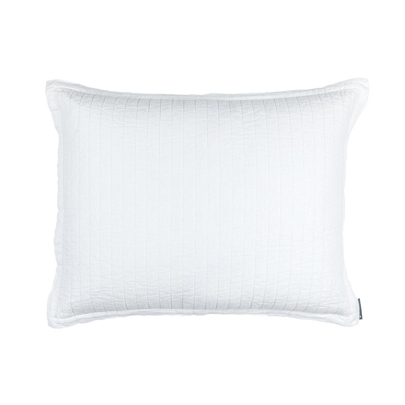 Tessa Linen Lumbar Pillow Cover & Insert, 27" x 36", White