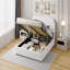 Grand lit plateforme tapissier Teddy-1639051309