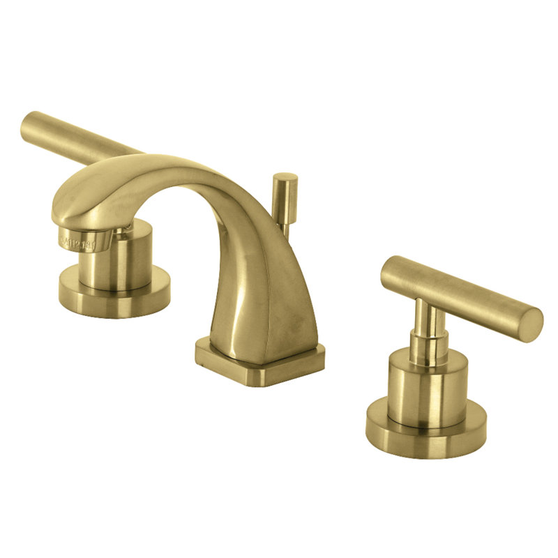 Robinet de salle de bain espacé Kingston, Laiton brossé