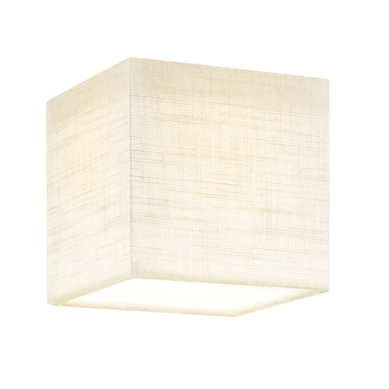Textile - Plafonnier encastré en tissu à DEL Marco - Lin crème, Lin crème