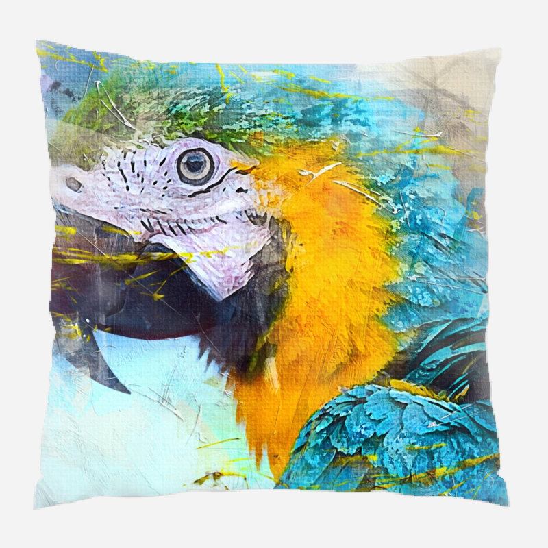 Coussin oiseau Gabriela, Microsuède, Intérieur