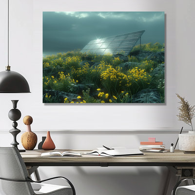 Yellow Green Eco Friendly Energy Solar Panels - Solar Panels Wall Decor