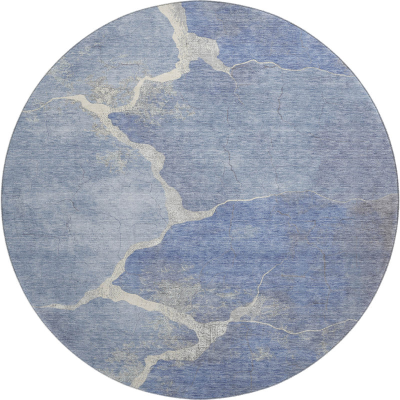 Premium Machine Washable Farolt AMF1889 Abstract Rug/AMF1889DN, Round 8'