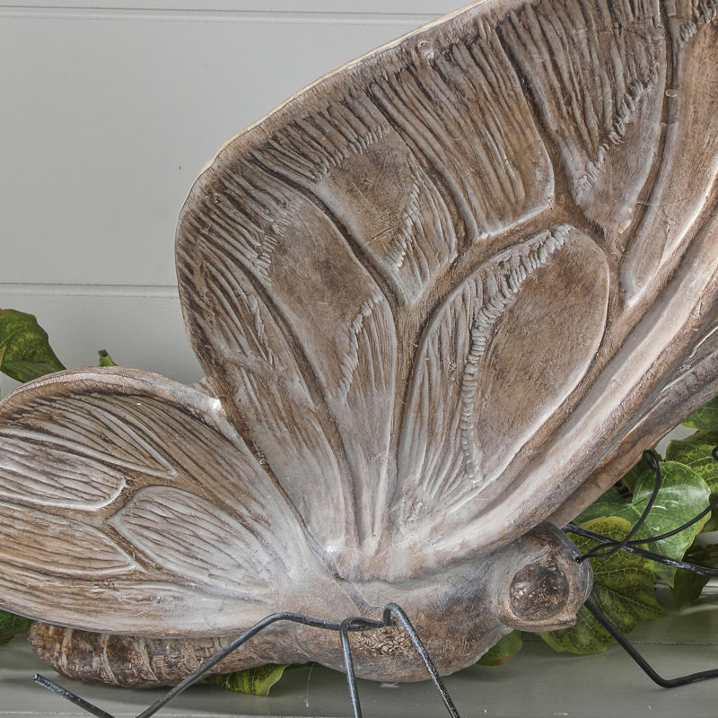 20" Resin And Metal Garden Butterfly