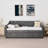 Twin Size Upholstered Daybed with Pop-Up Trundle and USB Charging, Grey-360406827
