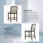 Chaises de salle à manger, chaise de bar à hauteur de comptoir avec structure en bois d'hévéa massif (ensemble de 2)-689929051