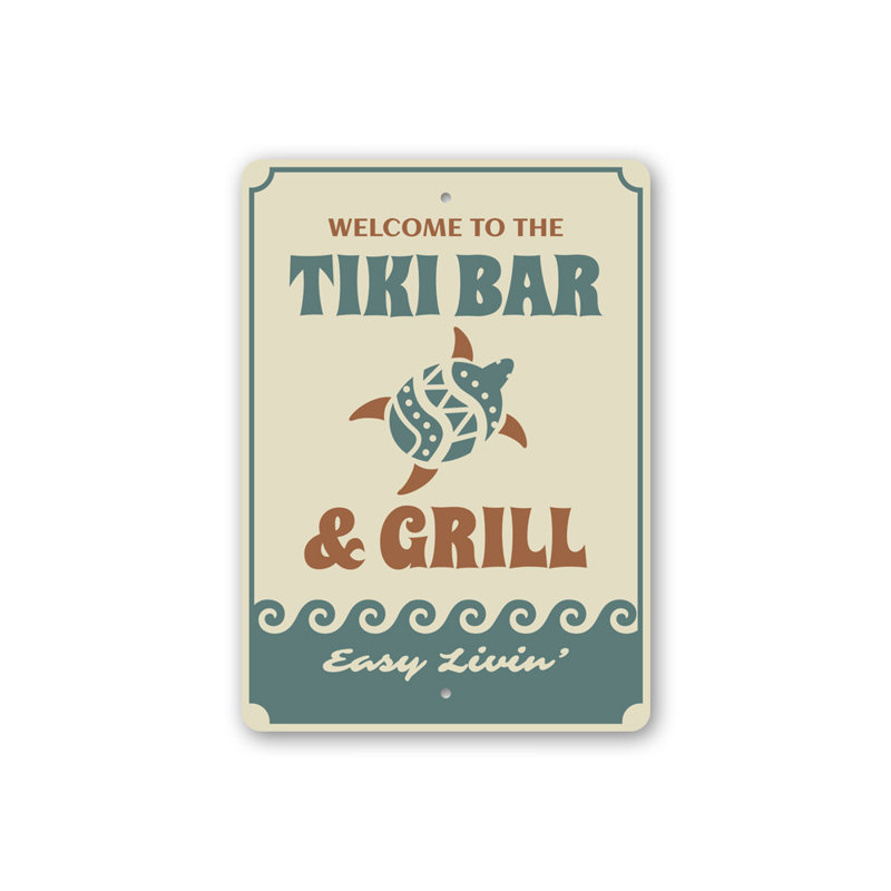 Plaque Tiki, H 14 po x l 10 po x P 0,04 po