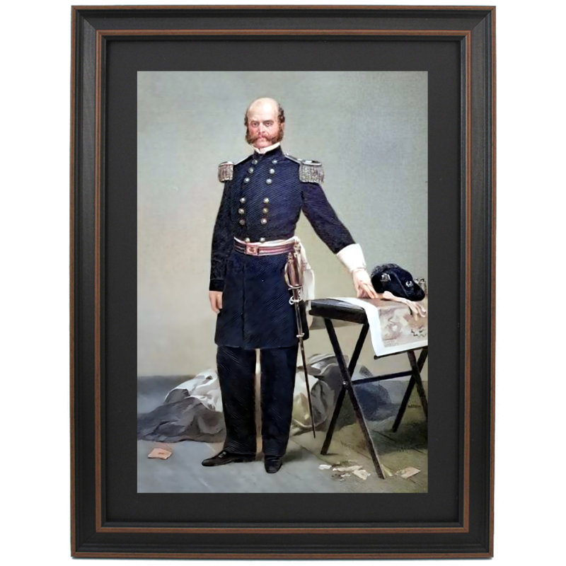 Ambrose Everett Burnside By Alonzo Chappel, 24" H x 18" W