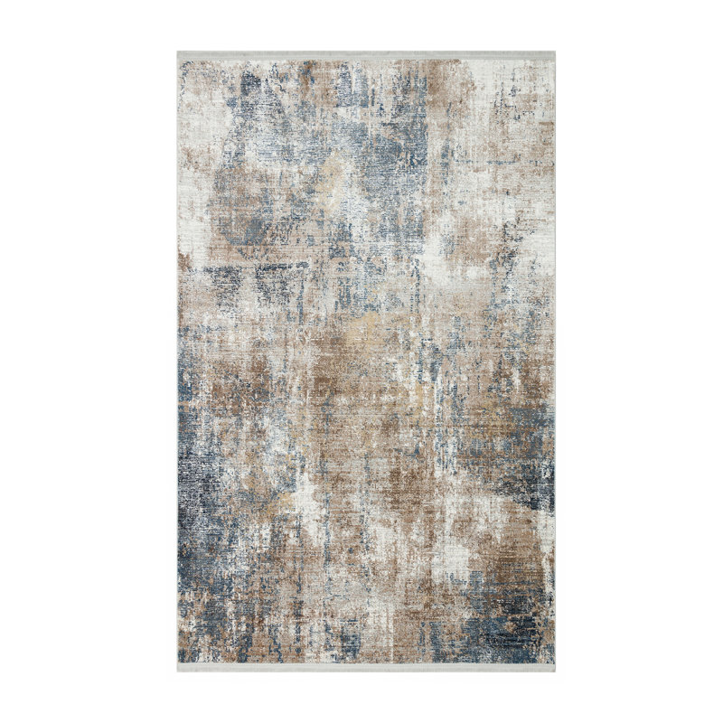 Luxurious Machine Woven Area Rug, 4.3 x 6.2 Feet, 100% Viscose/Polyester, 0.24 Inch Pile Height | 1950 Grams Per Square Meter | Easy to Clean, Stain-Resistant, Perfect for Living Room & Bedroom Decor