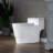 WoodBridge 1.6 Gallons GPF Elongated Comfort Height Floor Mounted One-Piece Toilet (Seat Included)