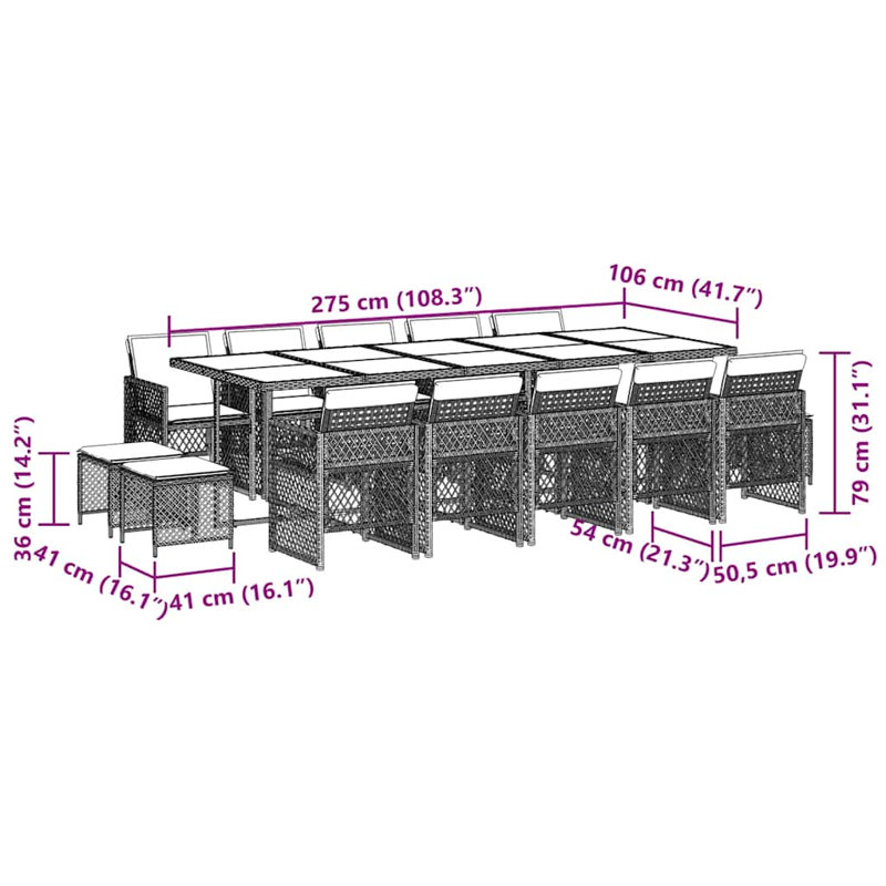 Patio Dining Set Table,